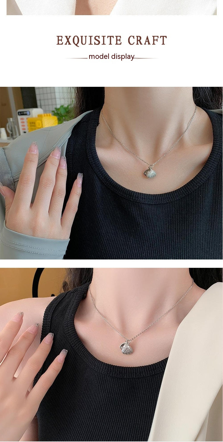 Shell Pearl Rhinestones Necklace - Kaldas Online Shopping