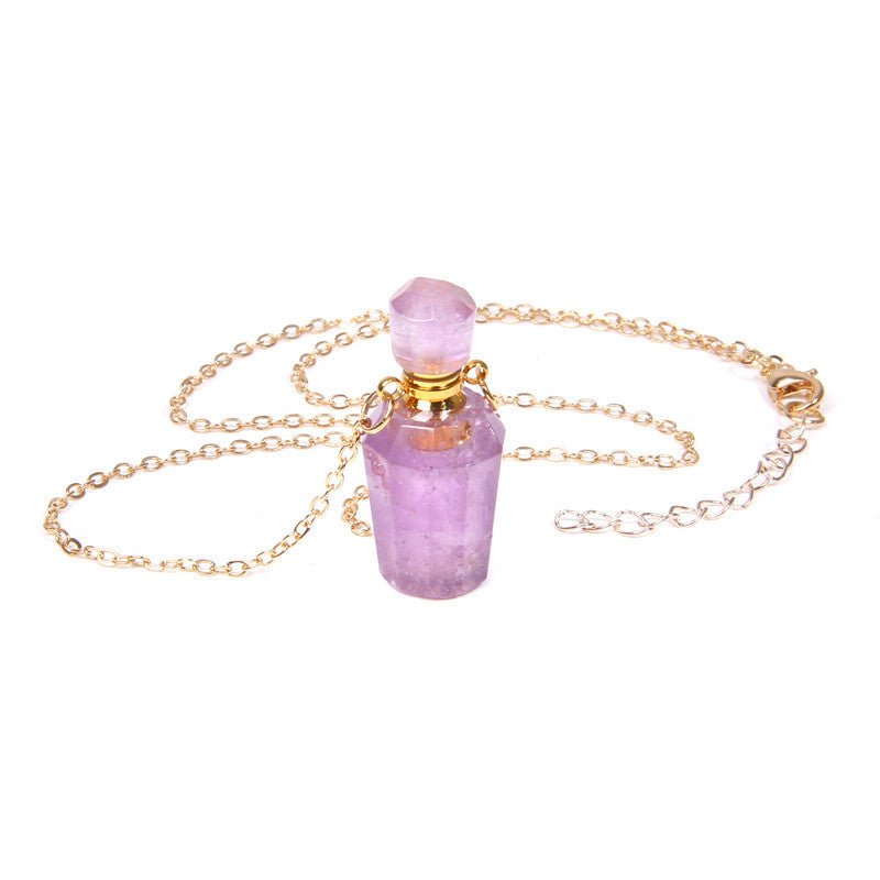 Perfume bottle Crystal Necklace - Kaldas Online Shopping