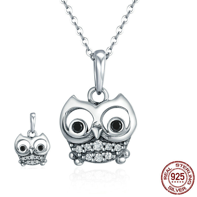 Owl lady pendant necklace