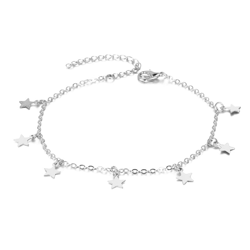 Double-layered heart-shaped anklet - Kaldas Online Shopping