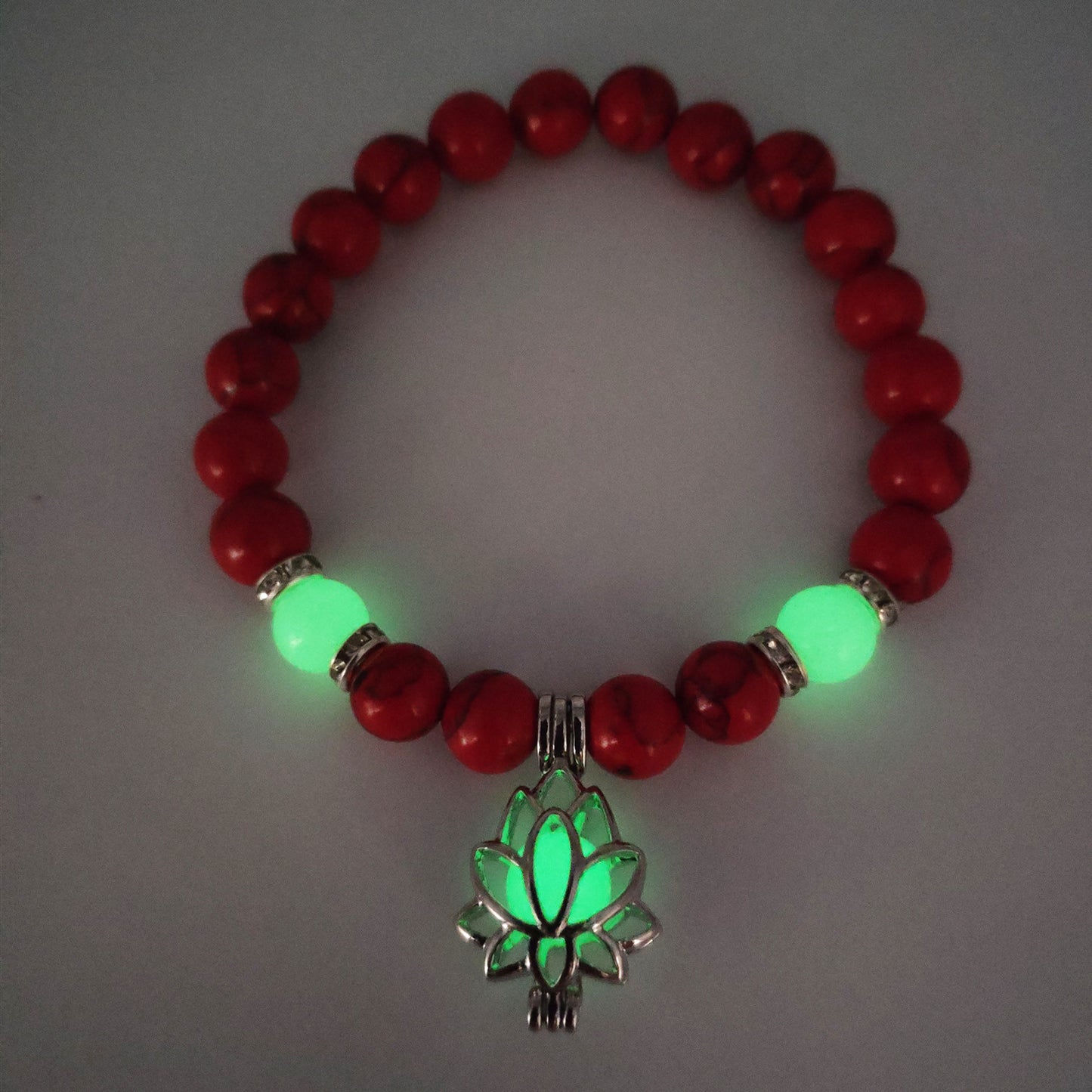 Glow Energy Lotus Natural Stone Bracelet - Kaldas Online Shopping
