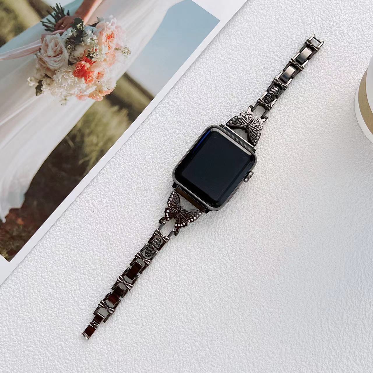 Small Butterfly Alloy Smart Watch Band - Kaldas Online Shopping
