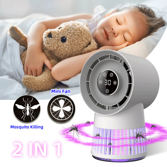 2-in-1 USB Rechargeable Electric Mosquito Killer Desk Fan
