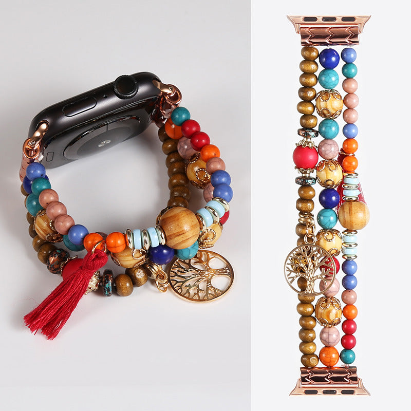 Handmade Beaded Bracelet Watch Band - Kaldas Online Shopping