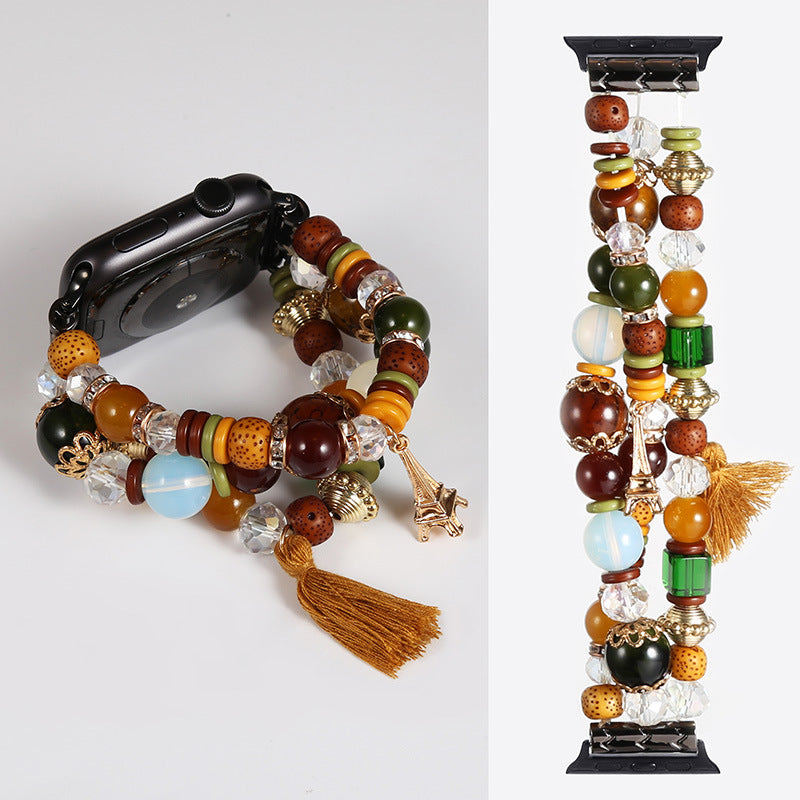 Handmade Beaded Bracelet Watch Band - Kaldas Online Shopping