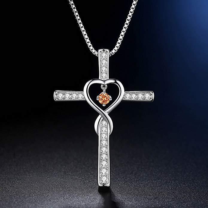Cross Zircon Necklace - Kaldas Online Shopping