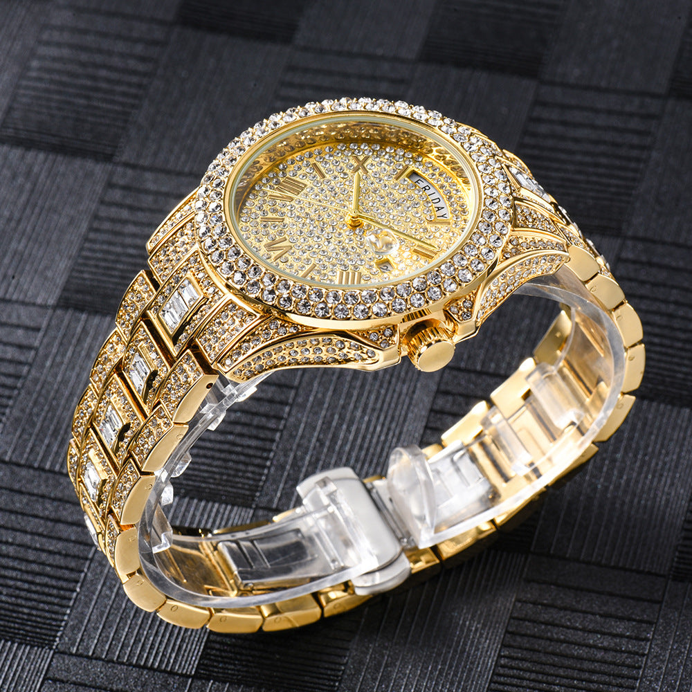 Fashionable High-end Double Calendar Quartz Watch