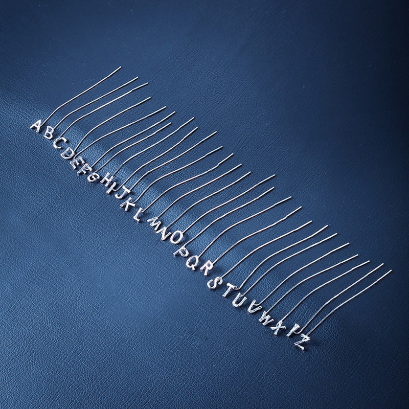 925 Sterling Silver Letters Drop Earrings