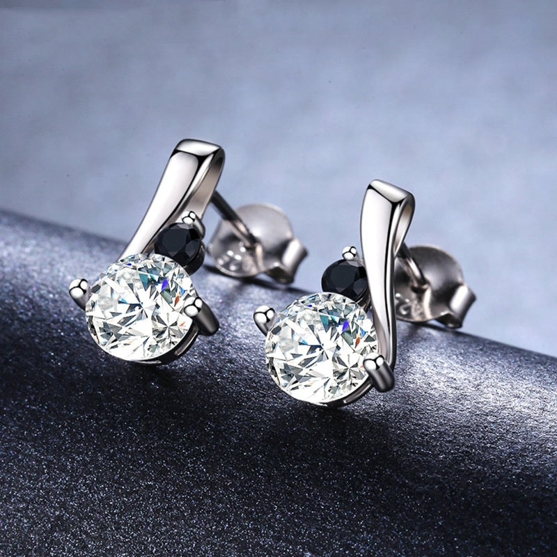 925 Silver Zircon Stud Earrings