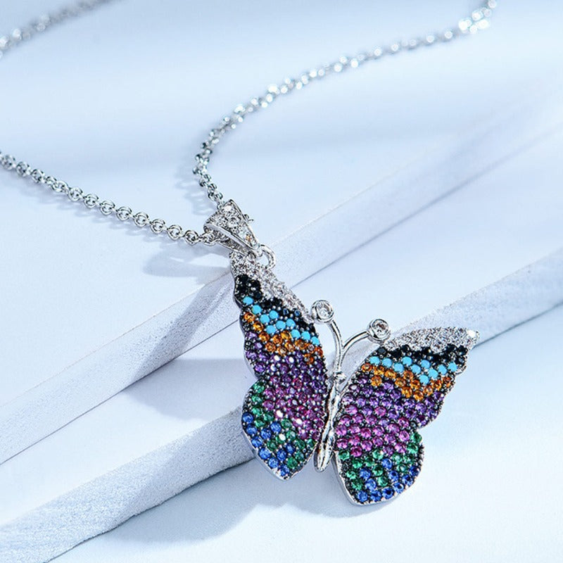 Sterling Silver Vintage Butterfly Necklace