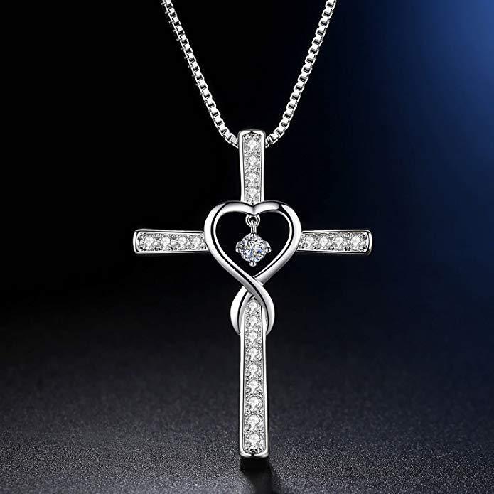 Cross Zircon Necklace - Kaldas Online Shopping