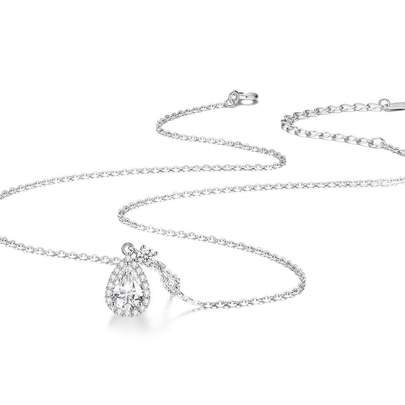 S925 Sterling Silver Spark Drop Necklace