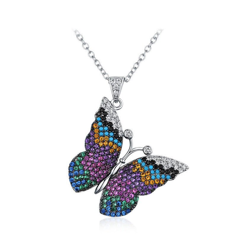Sterling Silver Vintage Butterfly Necklace