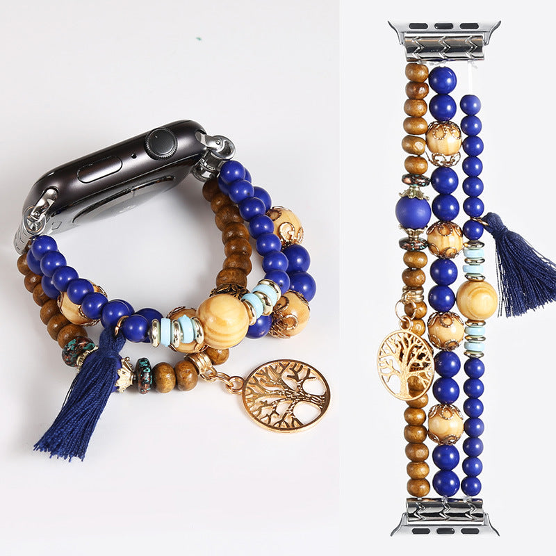 Handmade Beaded Bracelet Watch Band - Kaldas Online Shopping