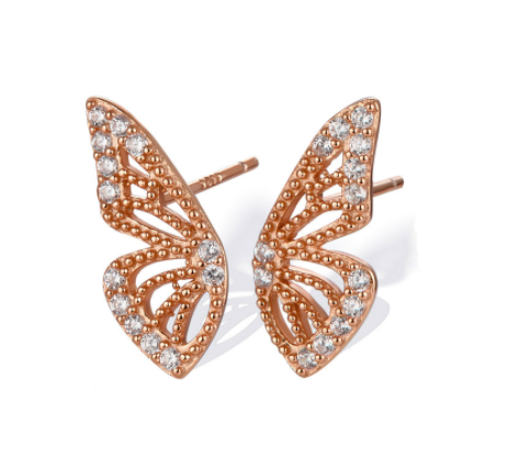 Crystal Butterfly Earrings - Kaldas Online Shopping