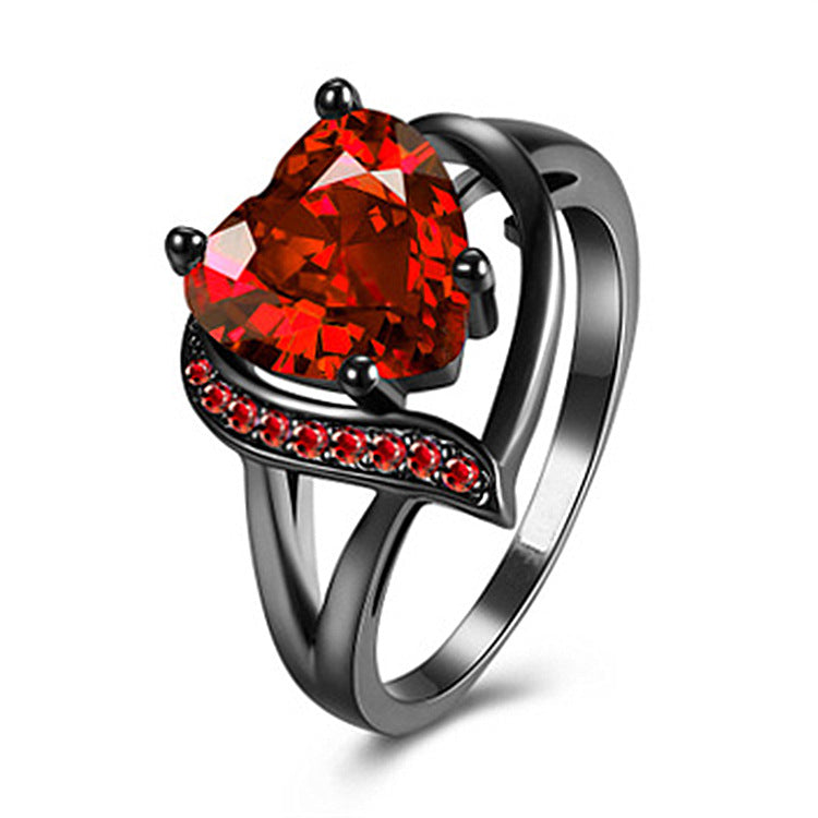 Zircon Heart-shaped Ring - Kaldas Online Shopping