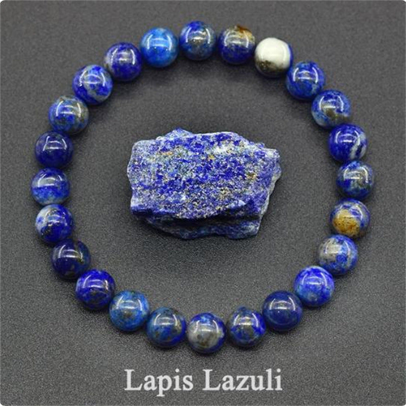 Natural Stone Elastic Beaded Bracelet