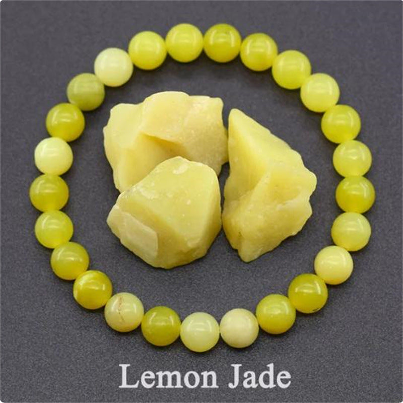 Natural Stone Elastic Beaded Bracelet
