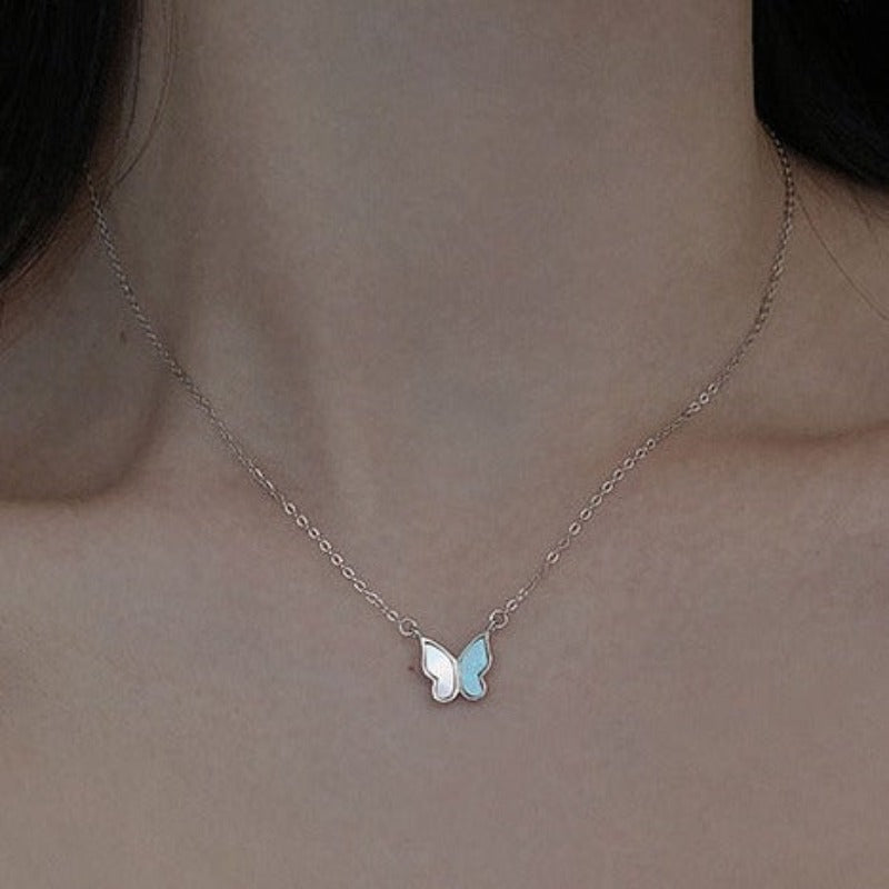 S925 Silver Plated Butterfly Necklace