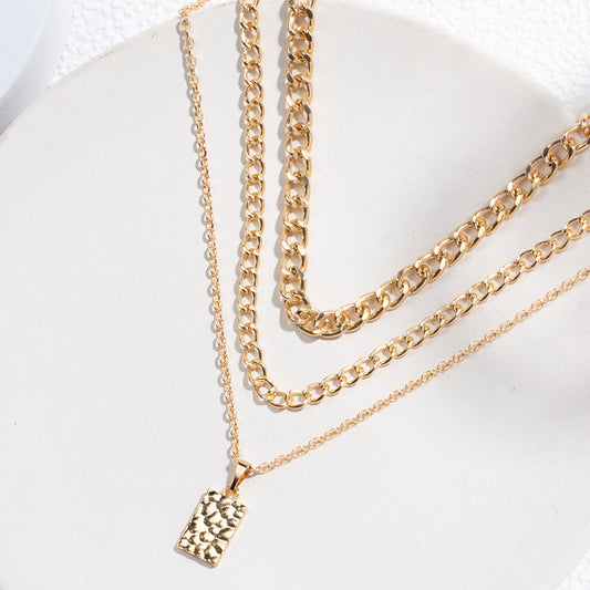 Alloy Multi-layer Clavicle Chain Necklace