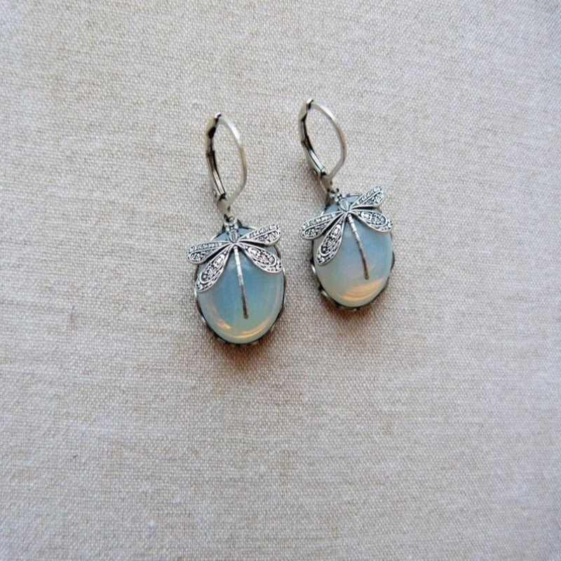 Moonstone Drop Earrings - Kaldas Online Shopping
