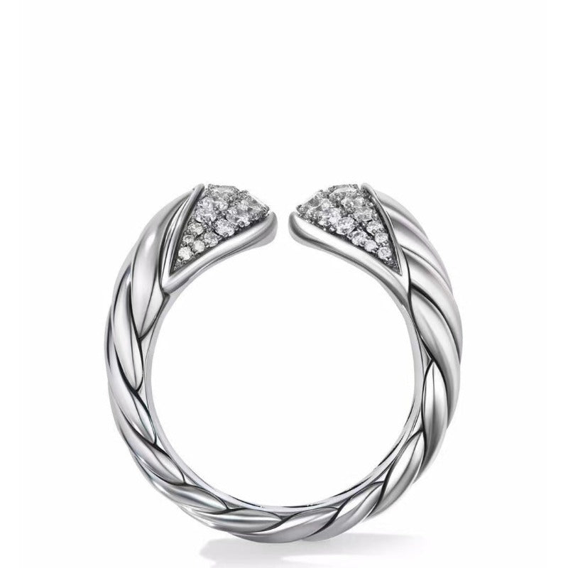 925 Sterling Silver Double-headed Snake Ring