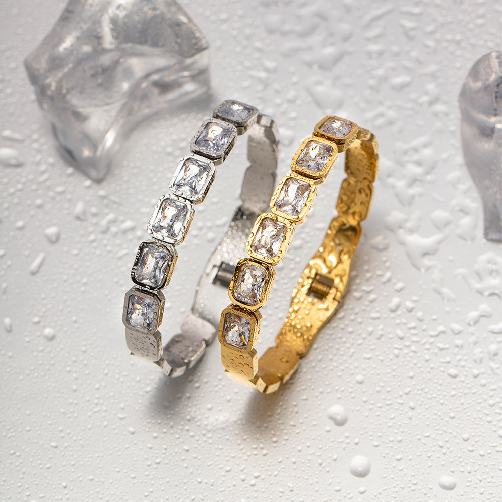 Titanium Steel Zircon Bracelet - Kaldas Online Shopping