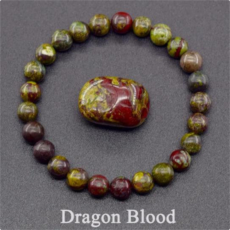 Natural Stone Elastic Beaded Bracelet