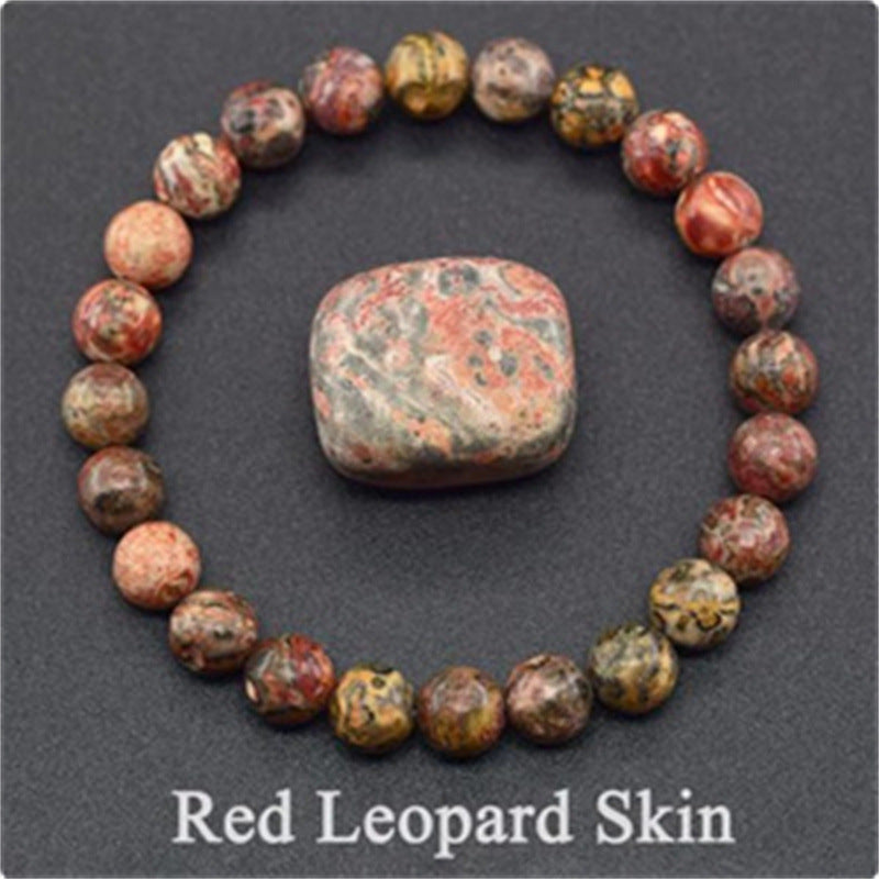 Natural Stone Elastic Beaded Bracelet