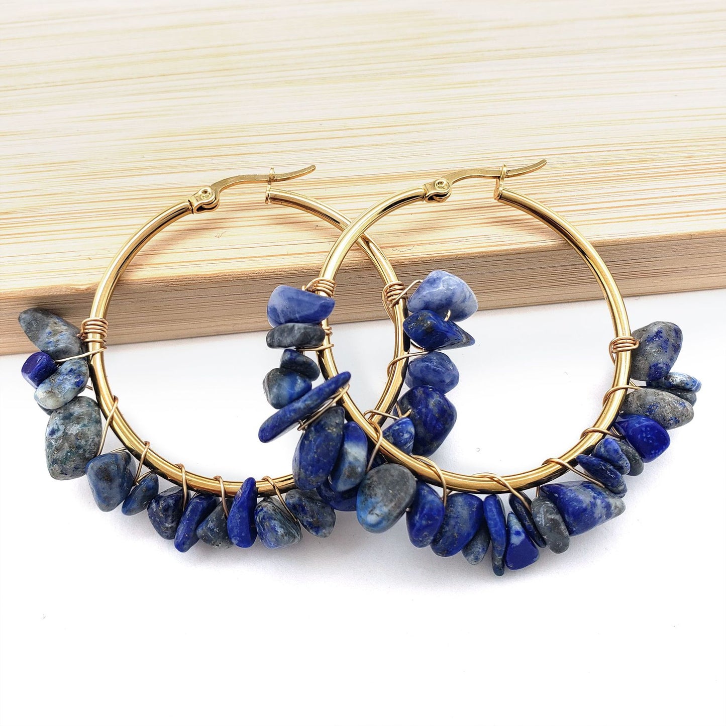 Natural Crystal Stone Earrings