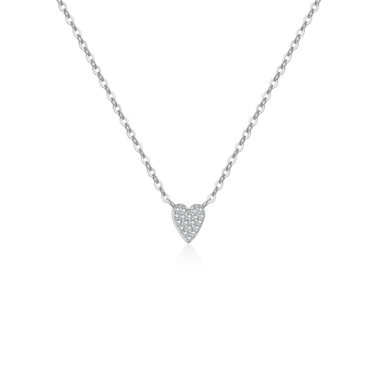 S925 Diamond Heart-shaped Necklace