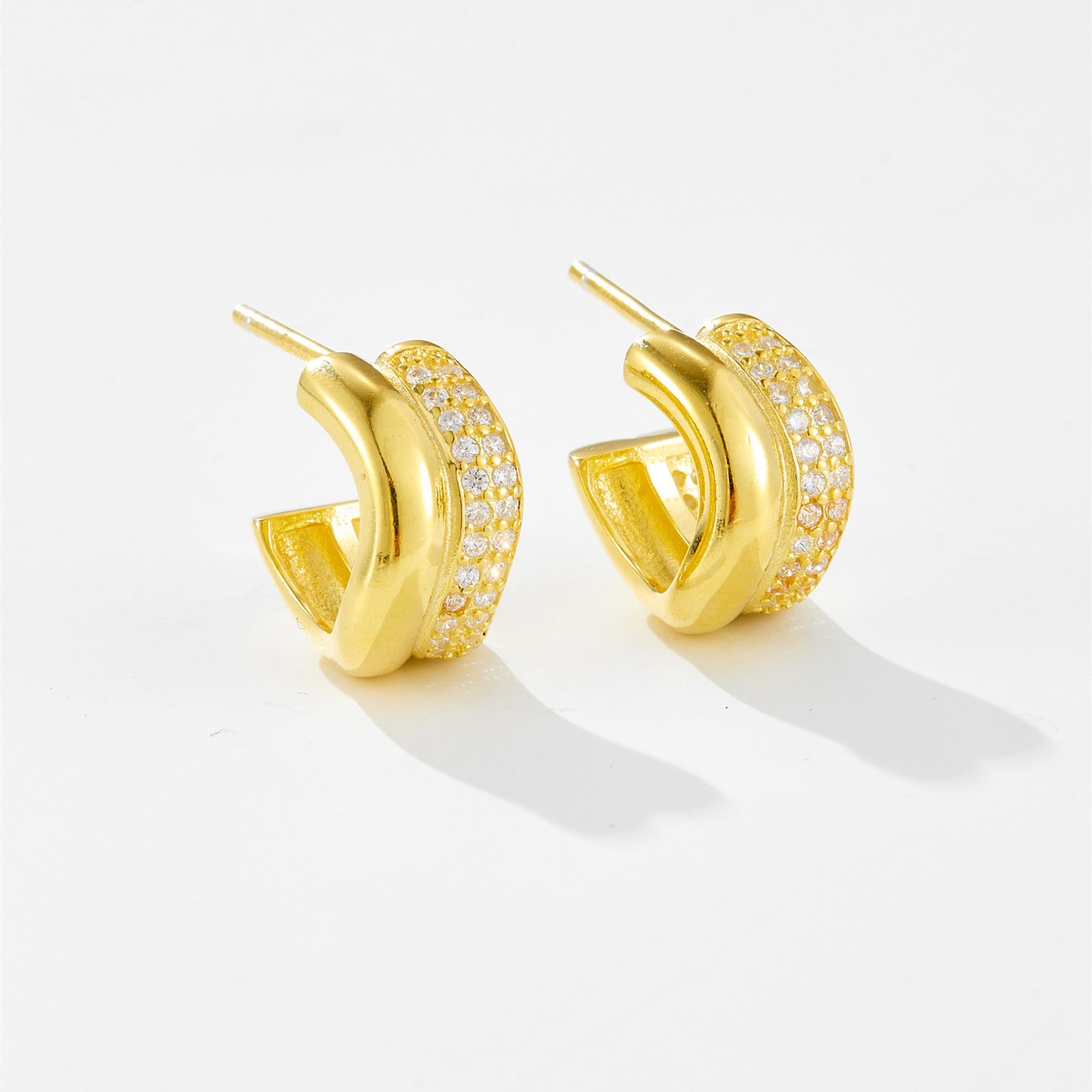 S925 Sterling Silver Geometric Circle Earrings