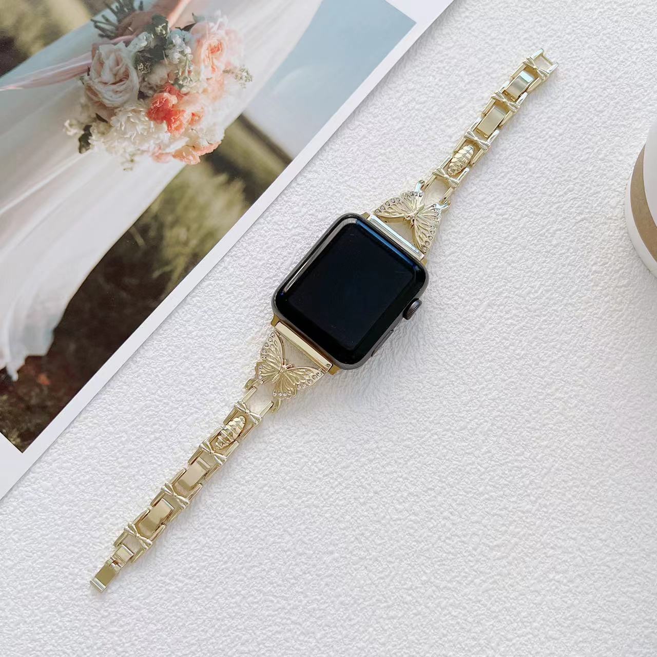 Small Butterfly Alloy Smart Watch Band - Kaldas Online Shopping