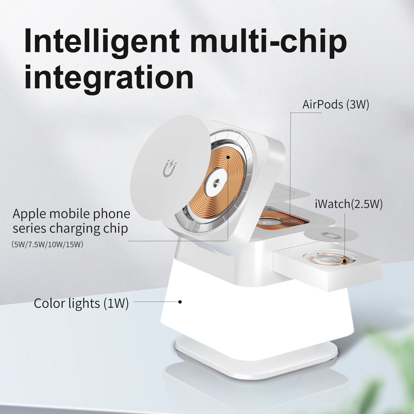 4-in-1 Rotatable Wireless Charger Stand for Phone