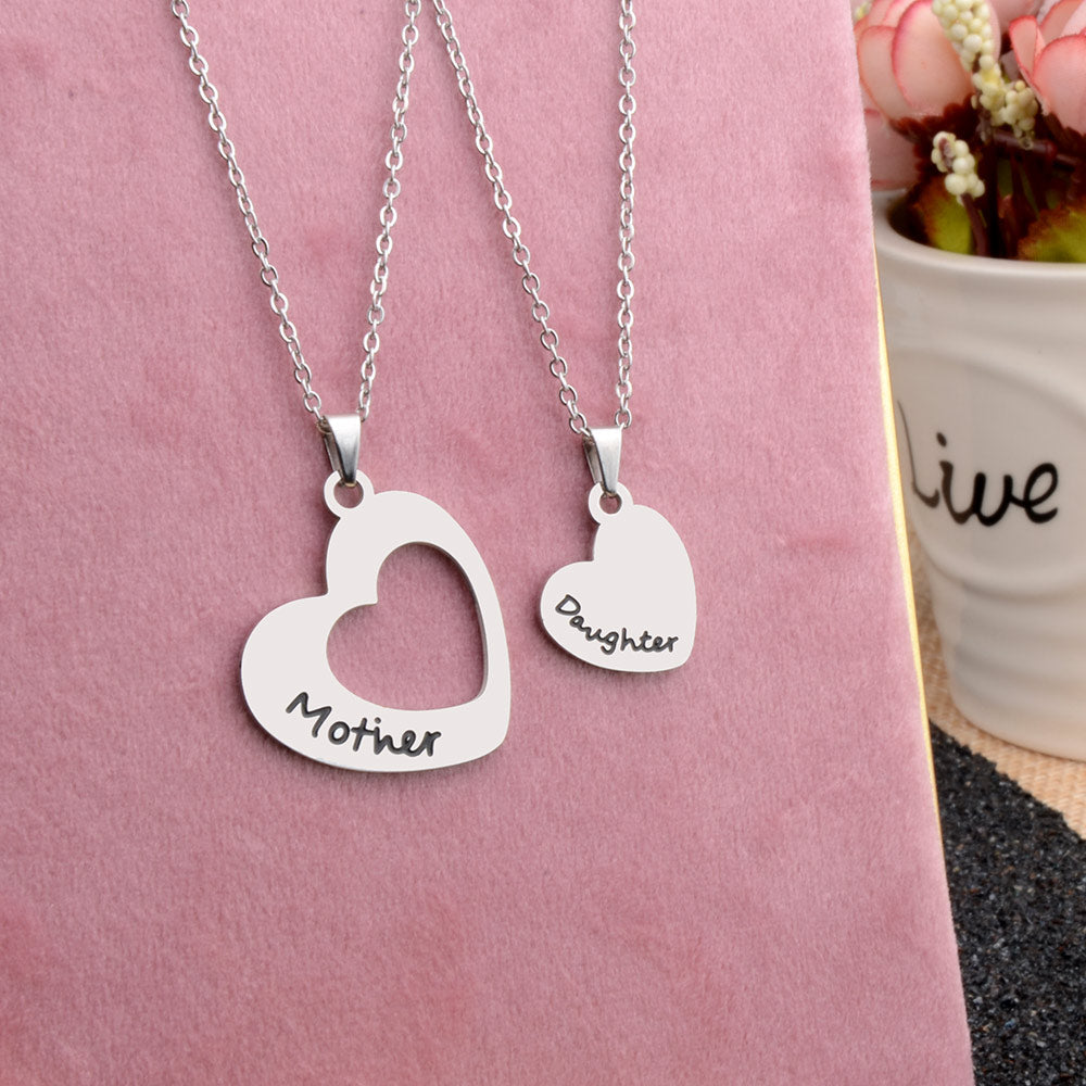 Fashion Stainless Steel Double-heart Necklace - Kaldas Online Shopping