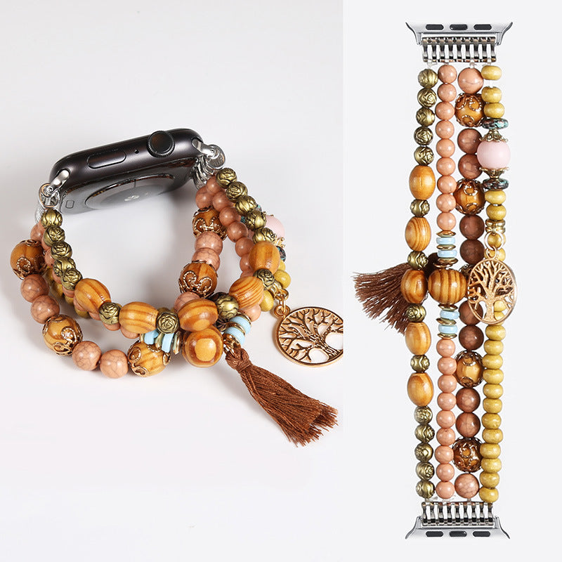 Handmade Beaded Bracelet Watch Band - Kaldas Online Shopping