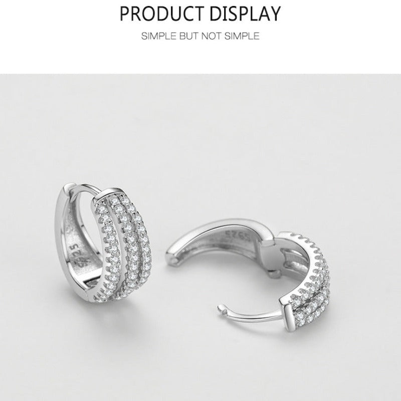 S925 Silver Frosty Style Earrings