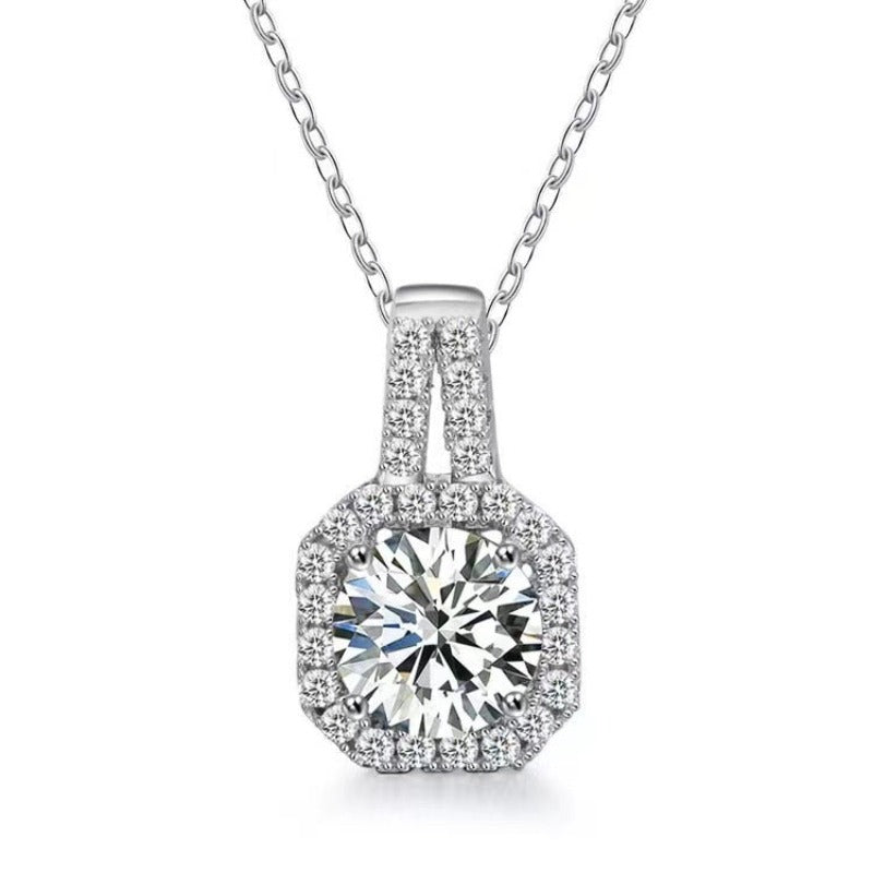 S925 Sterling Silver Moissanite High Sense Necklace