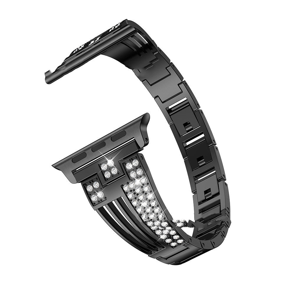 Stainless Steel Rhinestone Watch Band