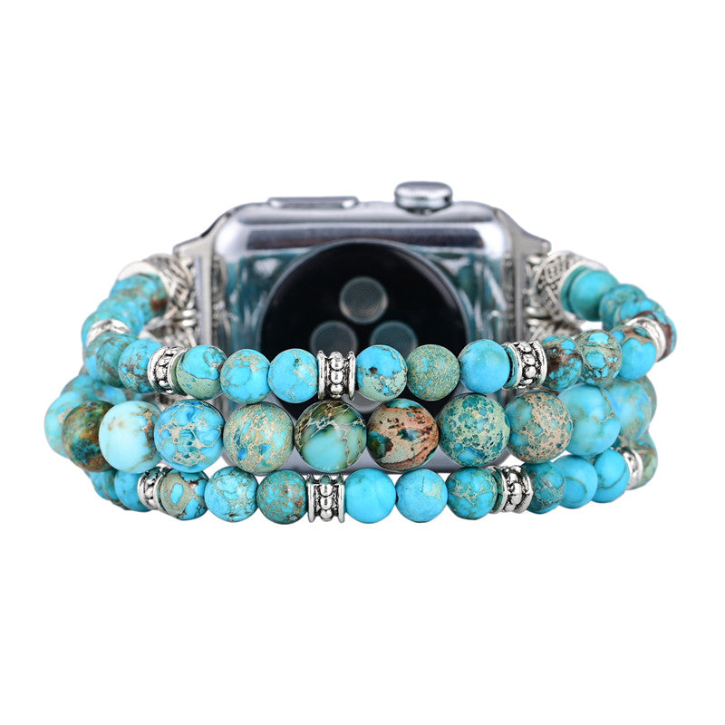 Fashionable All-match Turquoise Beaded Watch Band