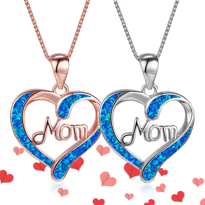Love-shaped MOM Letter Necklace - Kaldas Online Shopping