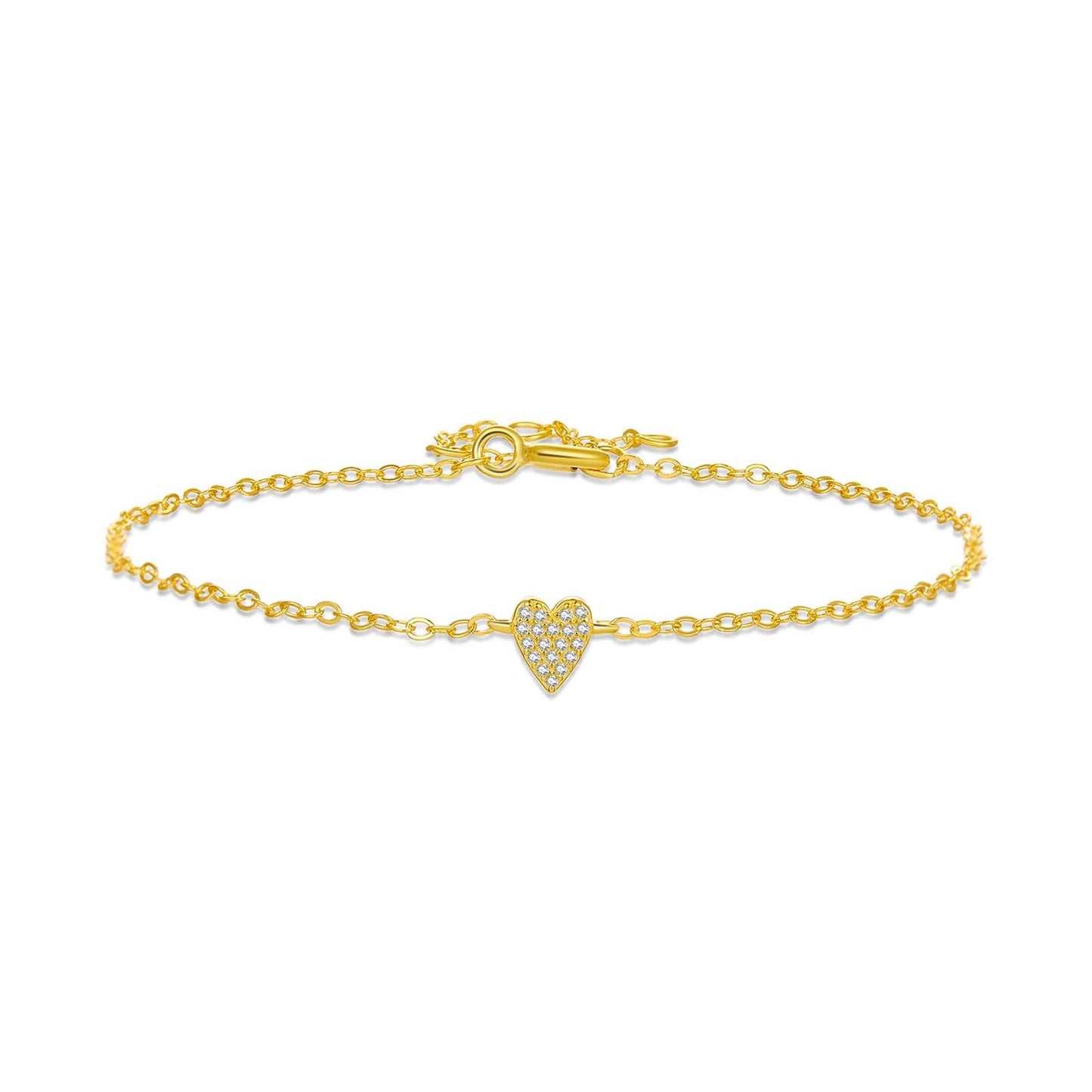 S925 Sterling Silver Heart-shaped Bracelet