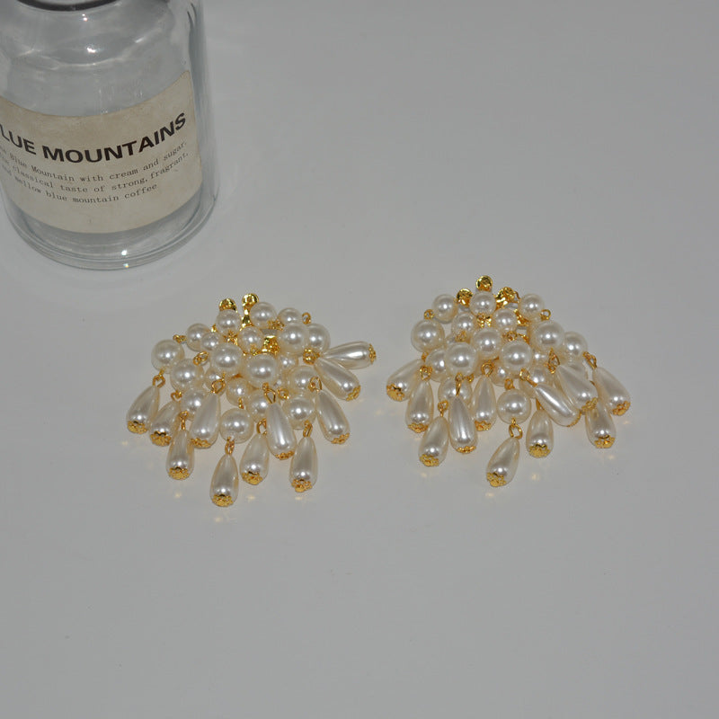 Vintage Pearl Tassel Earrings