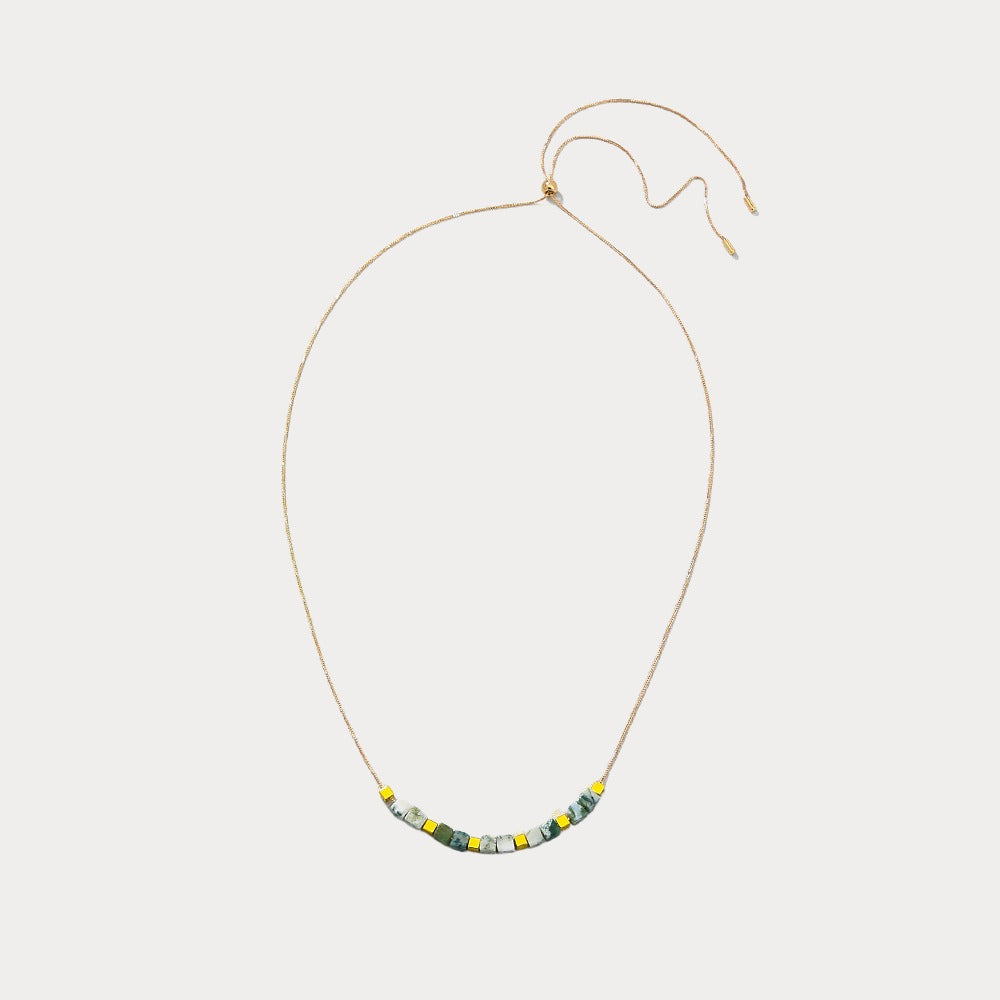 Squares Natural Stone Necklace - Kaldas Online Shopping