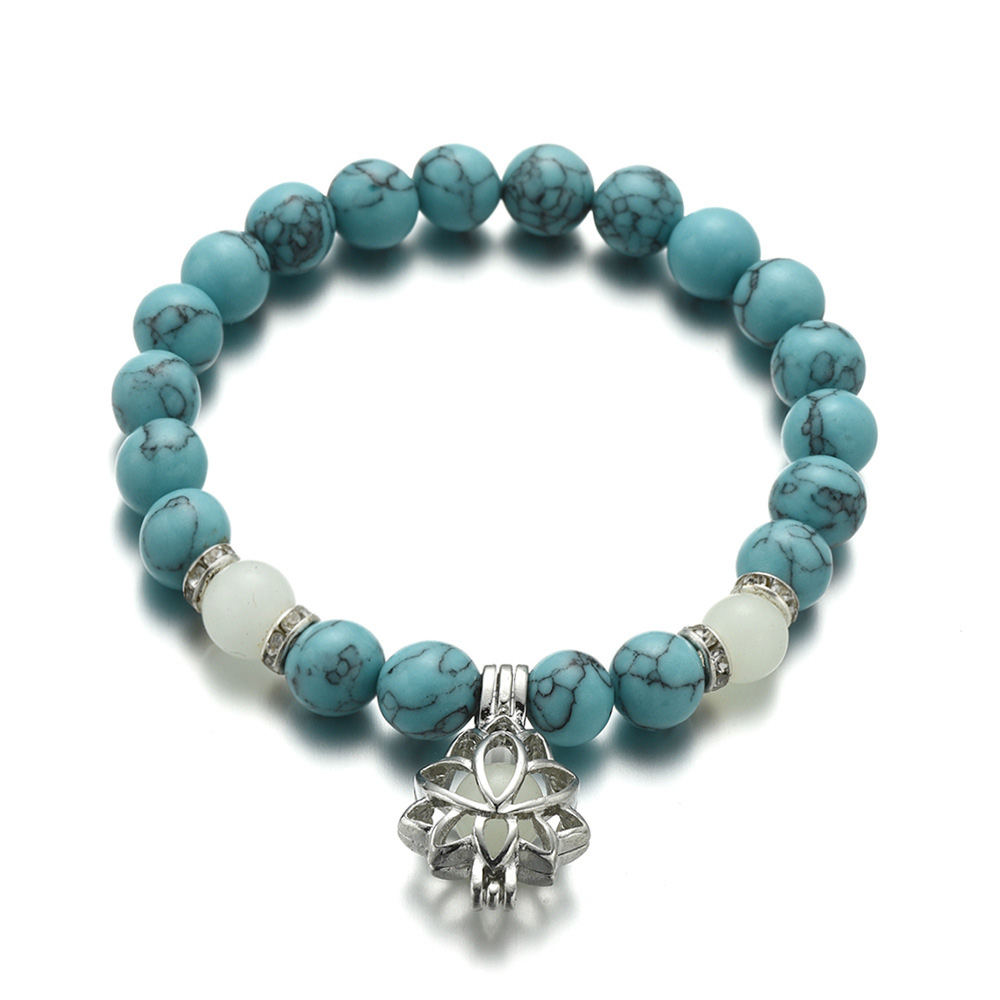 Glow Energy Lotus Natural Stone Bracelet - Kaldas Online Shopping