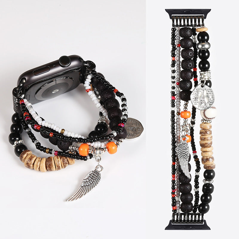 Handmade Beaded Bracelet Watch Band - Kaldas Online Shopping