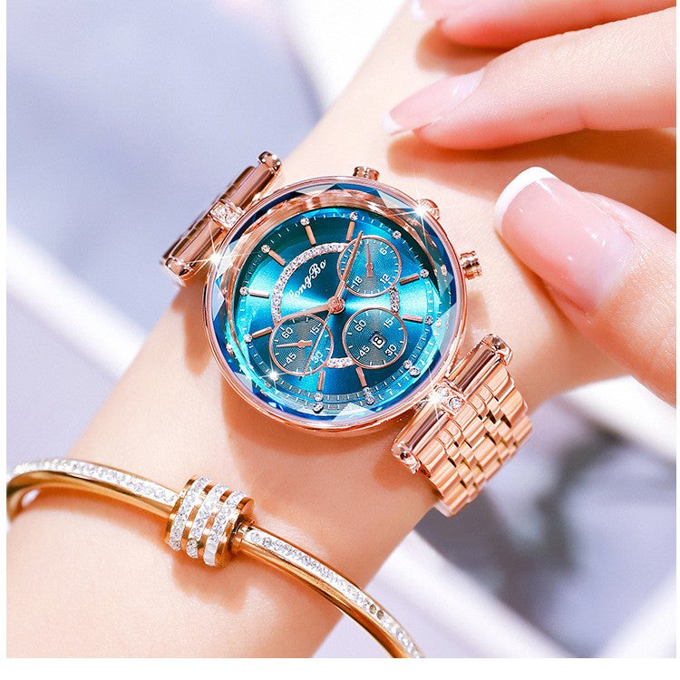 Waterproof Casual Three-eye Watch