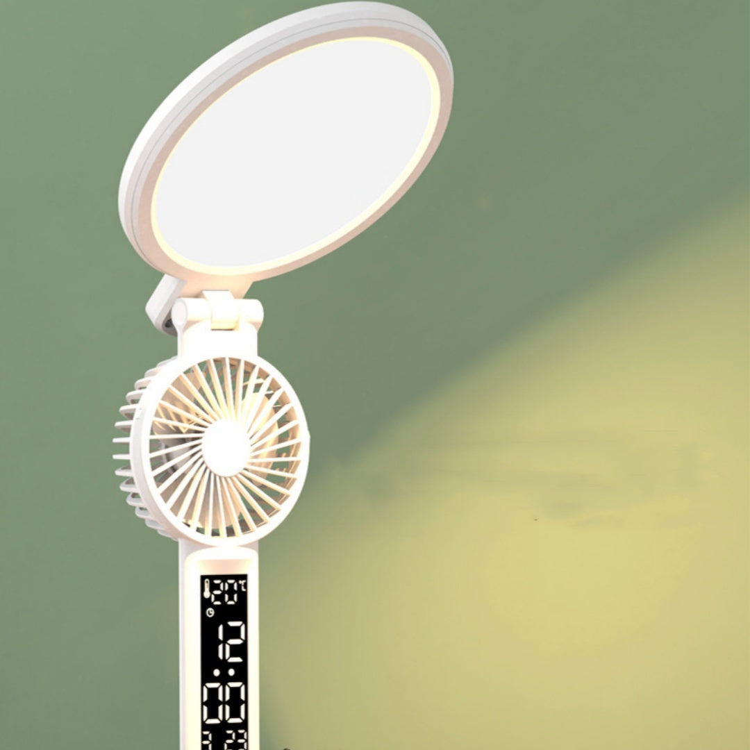 Foldable LED Desk Lamp with Dimmable LED Fan Light