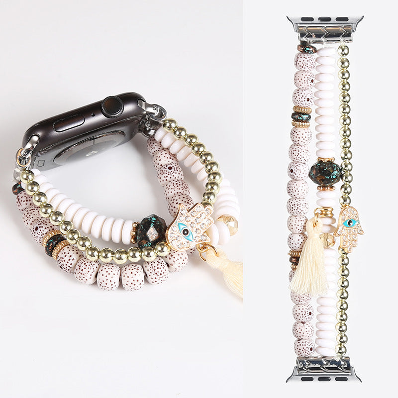 Handmade Beaded Bracelet Watch Band - Kaldas Online Shopping