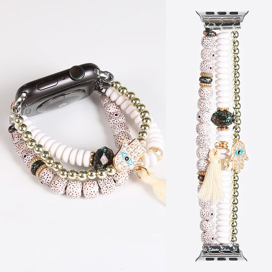 Handmade Beaded Bracelet Watch Band - Kaldas Online Shopping
